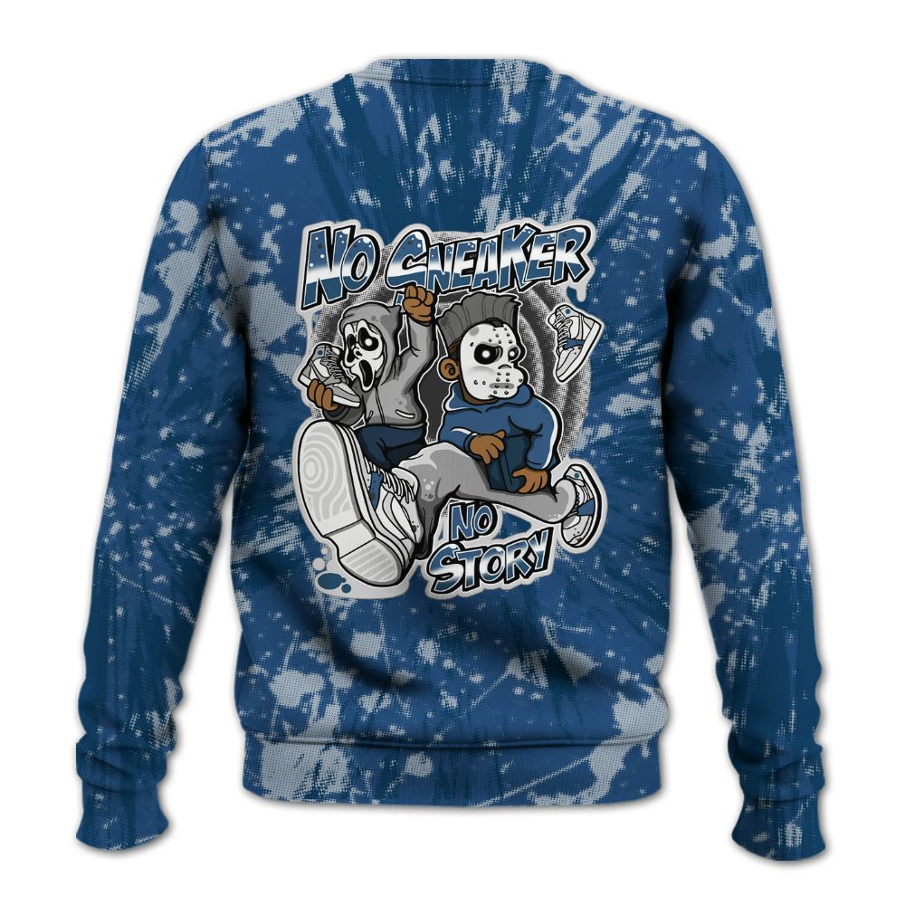 Sweatshirt To Match High OG Midnight Navy 1s - Sneakers Make Story Graphic Luxury All Over Print