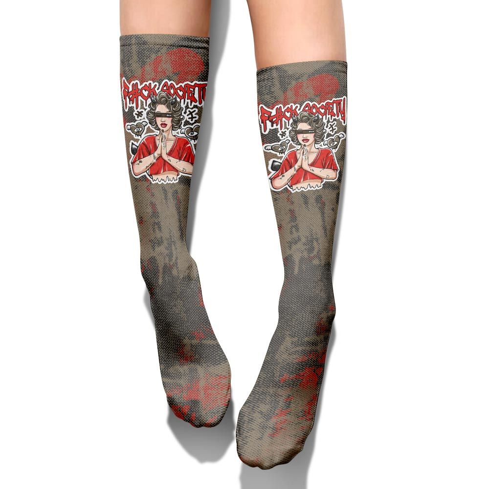 Sock To Match Olive 9s - F#ck Xociety