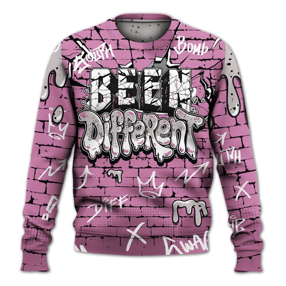 Sweatshirt To Match Neutral Grey Black White Orchid 4s - Been Different Drippin Streetwear All Over Print