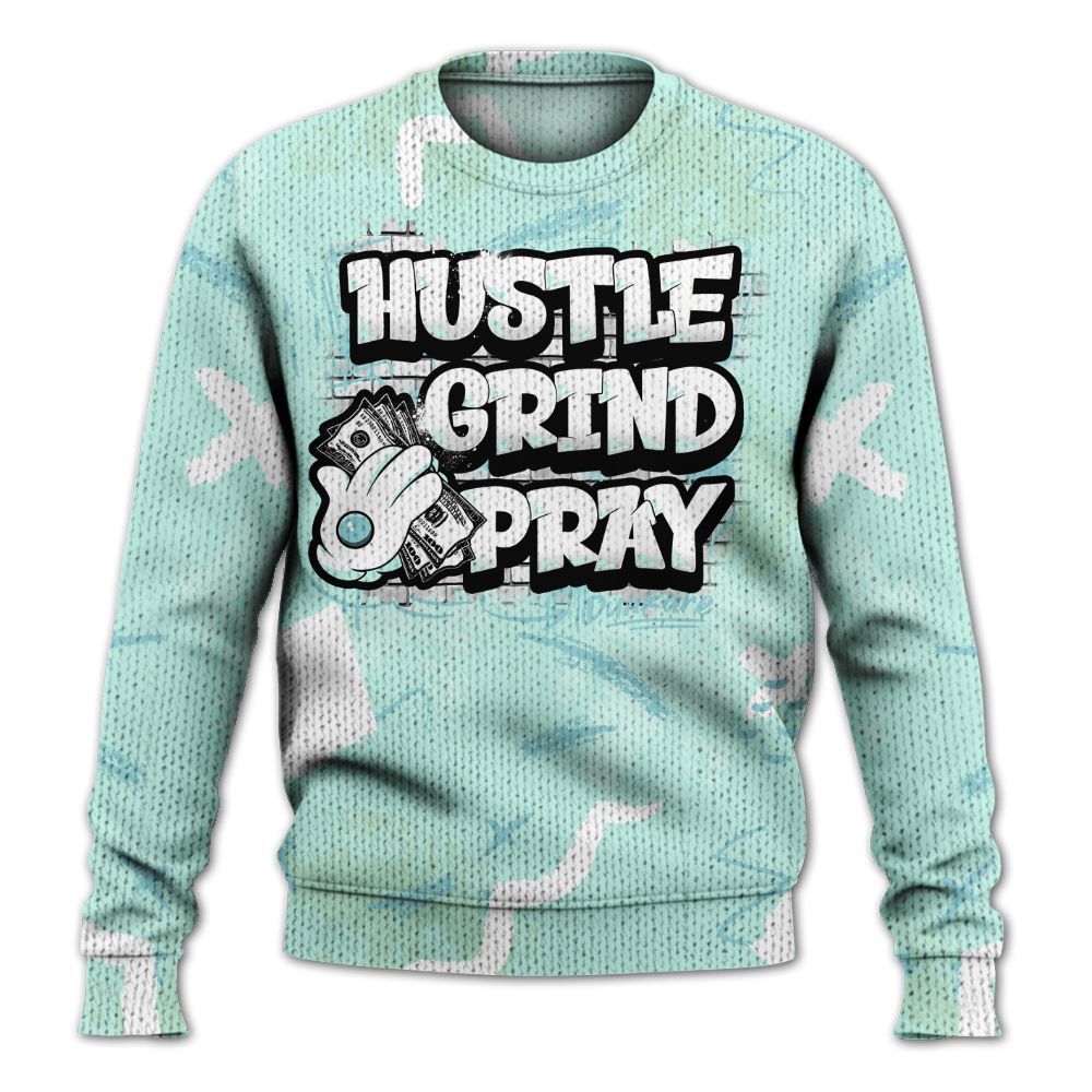 Sweater To Match Retro Low Igloo 11s - Hustle Grind Pray Graphic
