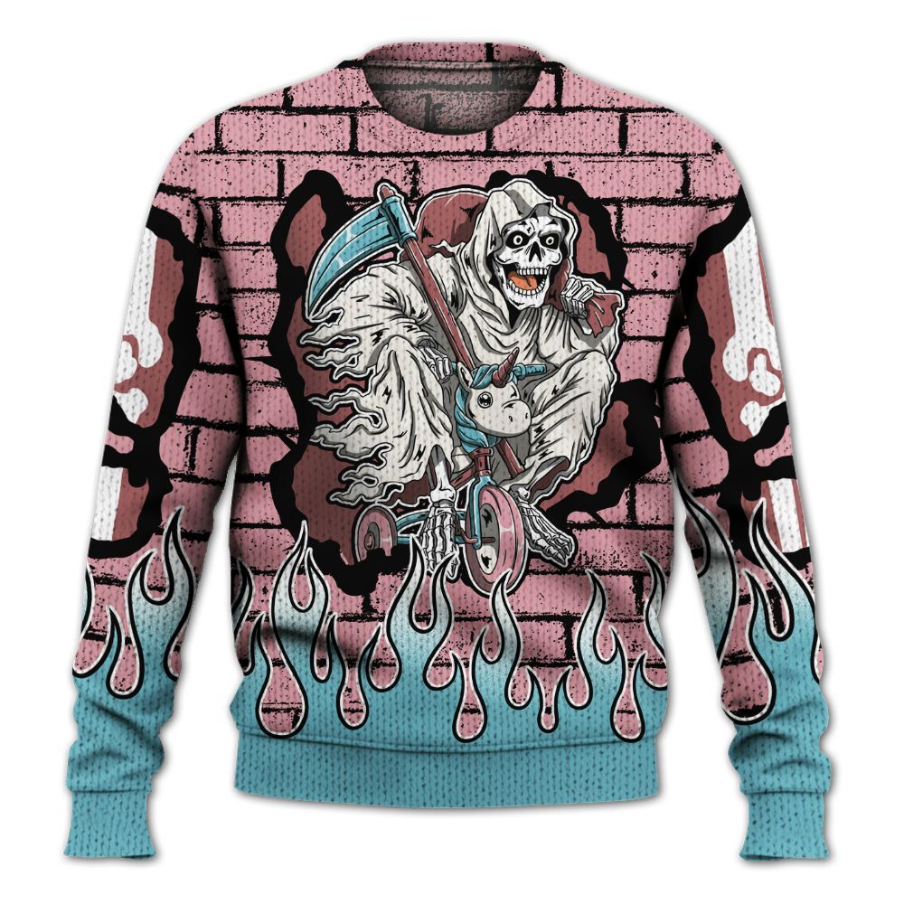 Knitted Sweater To Match Doernbecher 6s - Self Make Skeleton Crashed