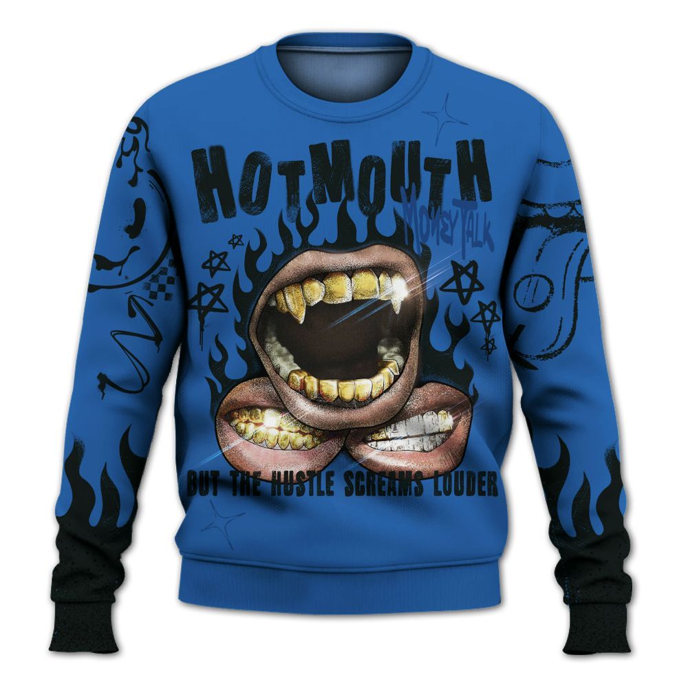 Sweatshirt To Match Brave Blue 13s - Mouth Burning Street Style All Over Print
