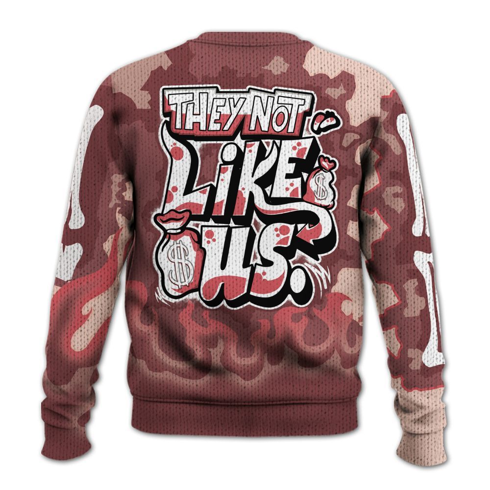 Sweater To Match Washed Coral 2s Shirt - Dislike Us Graphic Burning Custom Name Graphic