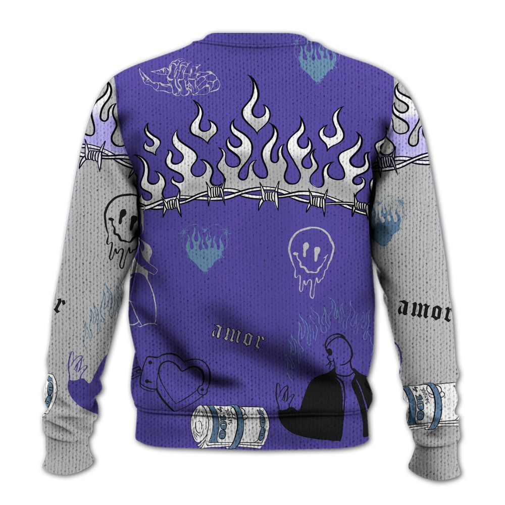 Knitted Sweater To Match Retro Concord 5s - Snake Trust No One