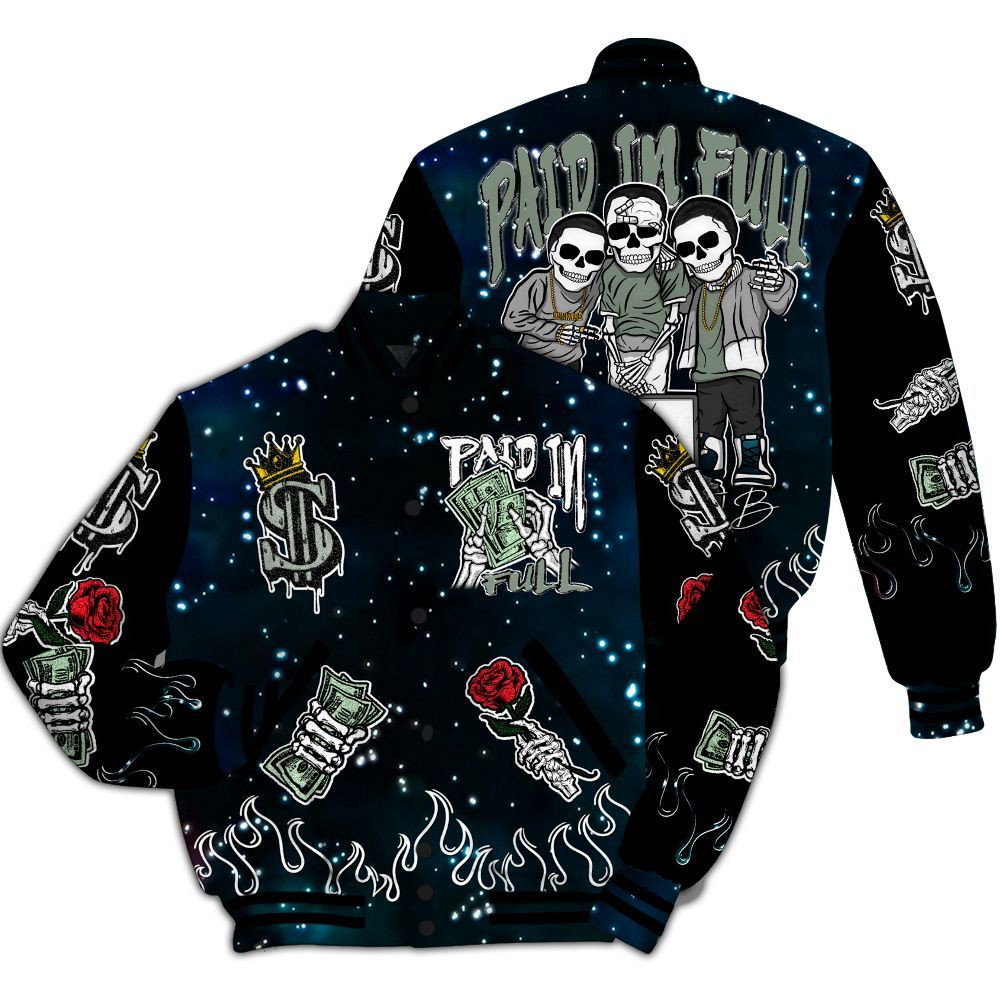 Varsity Jacket To Match Air Foamposite One Galaxy - Everybody Paid In All Over Print