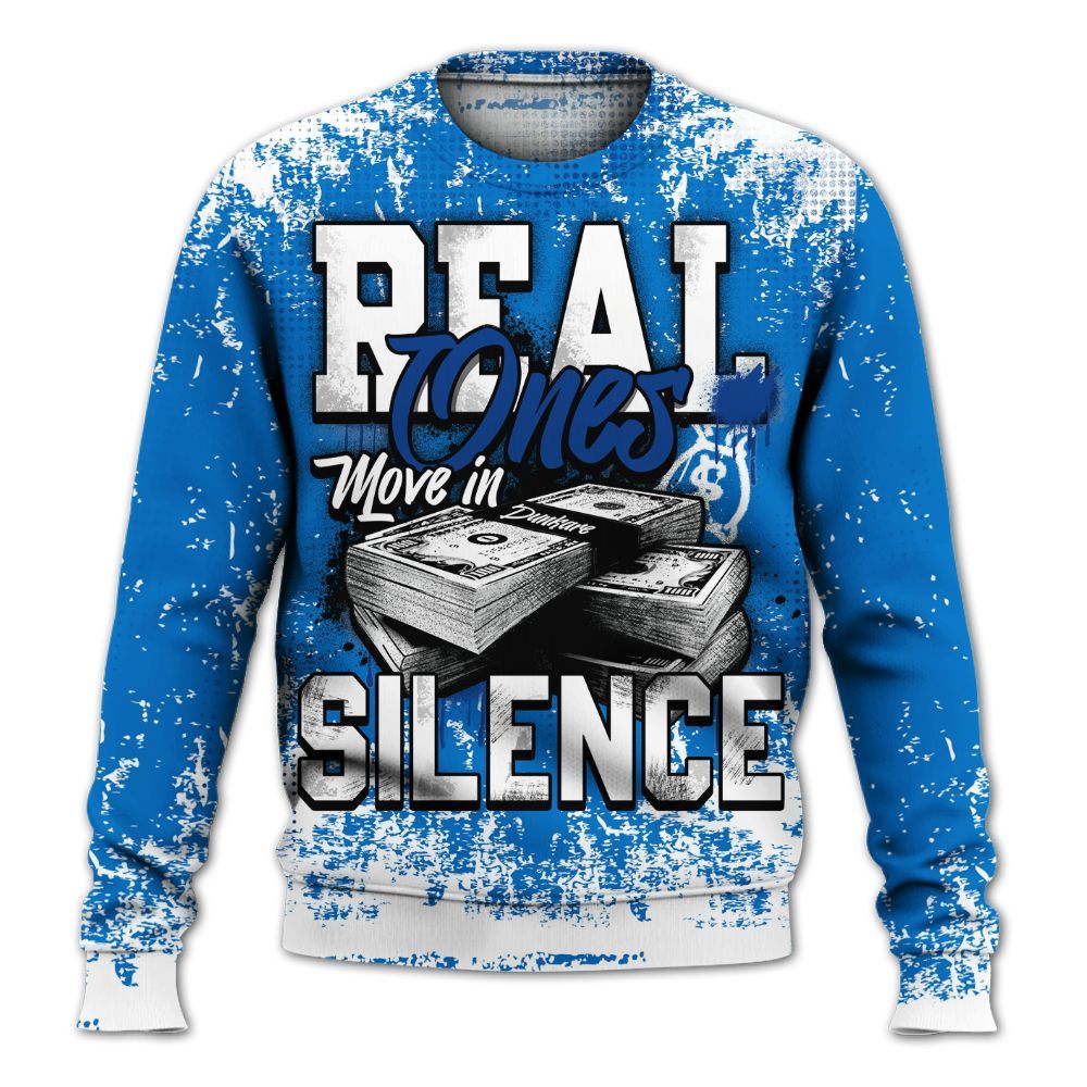 Sweatshirt To Match Blueberry 12s - Move In Silence Money Street Retro All Over Print