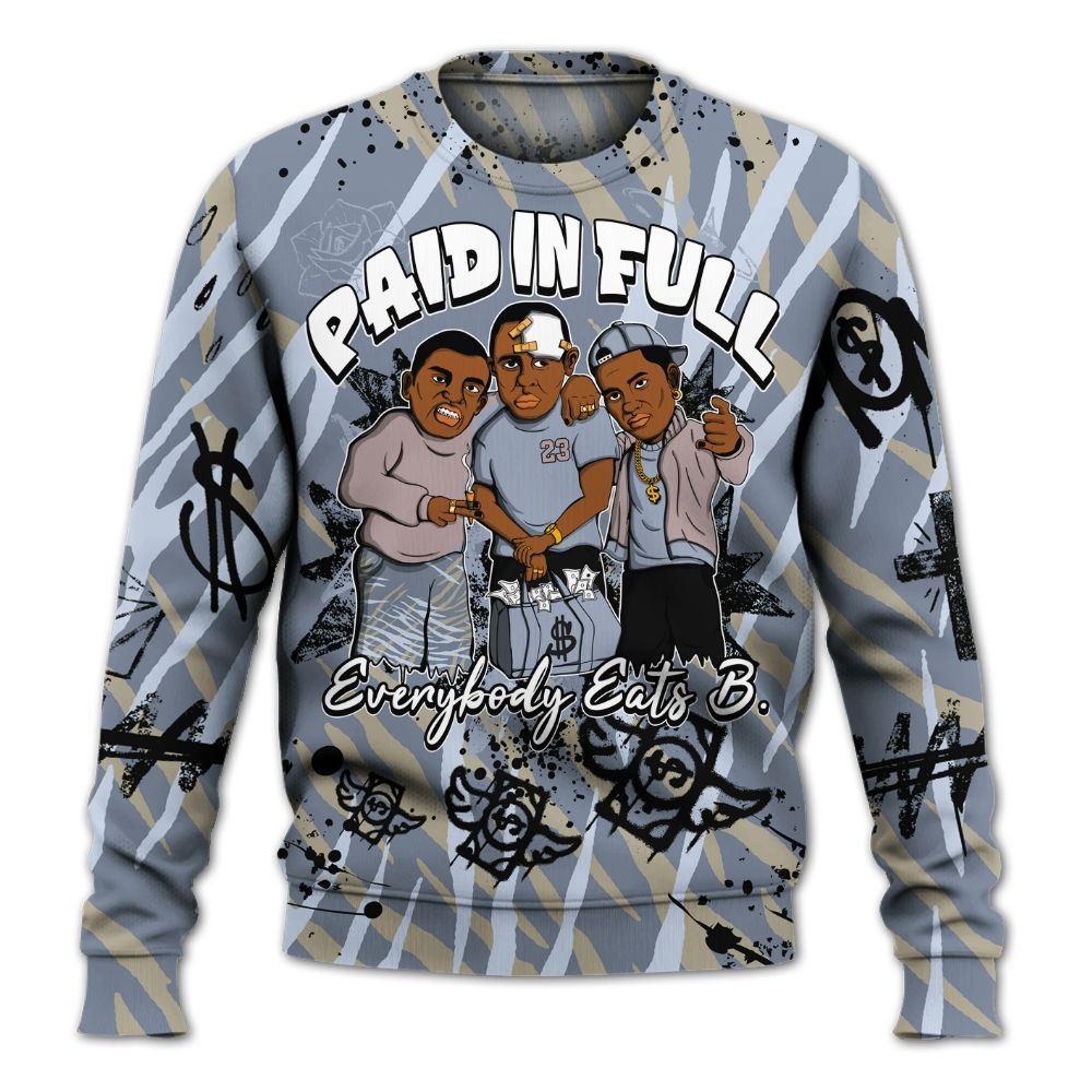 Sweatshirt To Match Ja 2 Induction - Everybody Paid In Full Crayon All Over Print