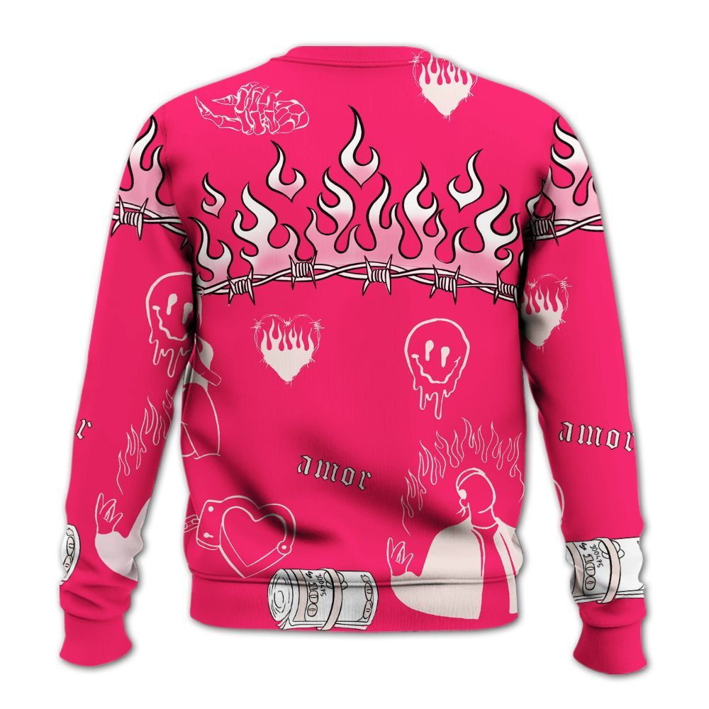 Sweatshirt To Match A'One Pink Aura - Snake Trust No One All Over Print