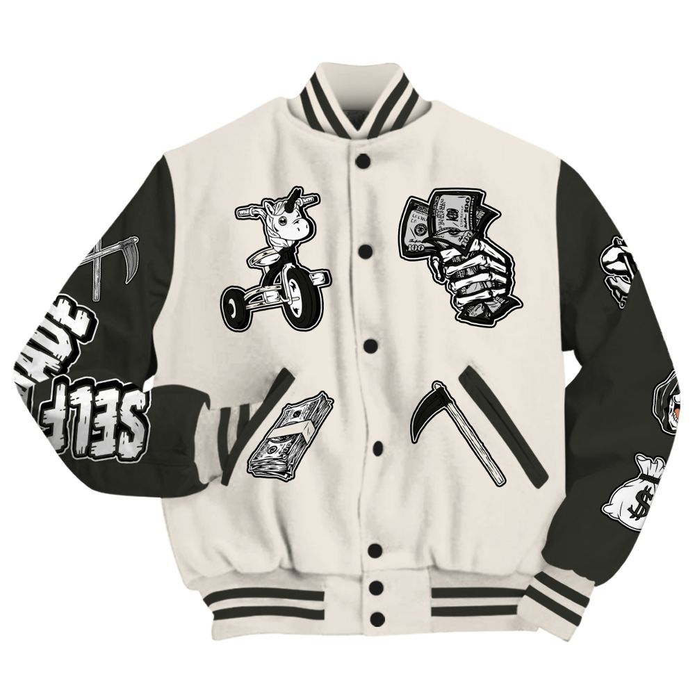 Varsity Jacket To Match Air Max Plus Moonlight Swarovski - Self Make Skeleton All Over Print