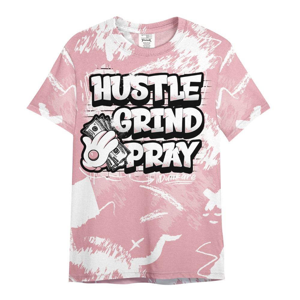Shirt To Match Air Max 90 Neapolitan 2025 - Hustle Grind Pray Retro All Over Print