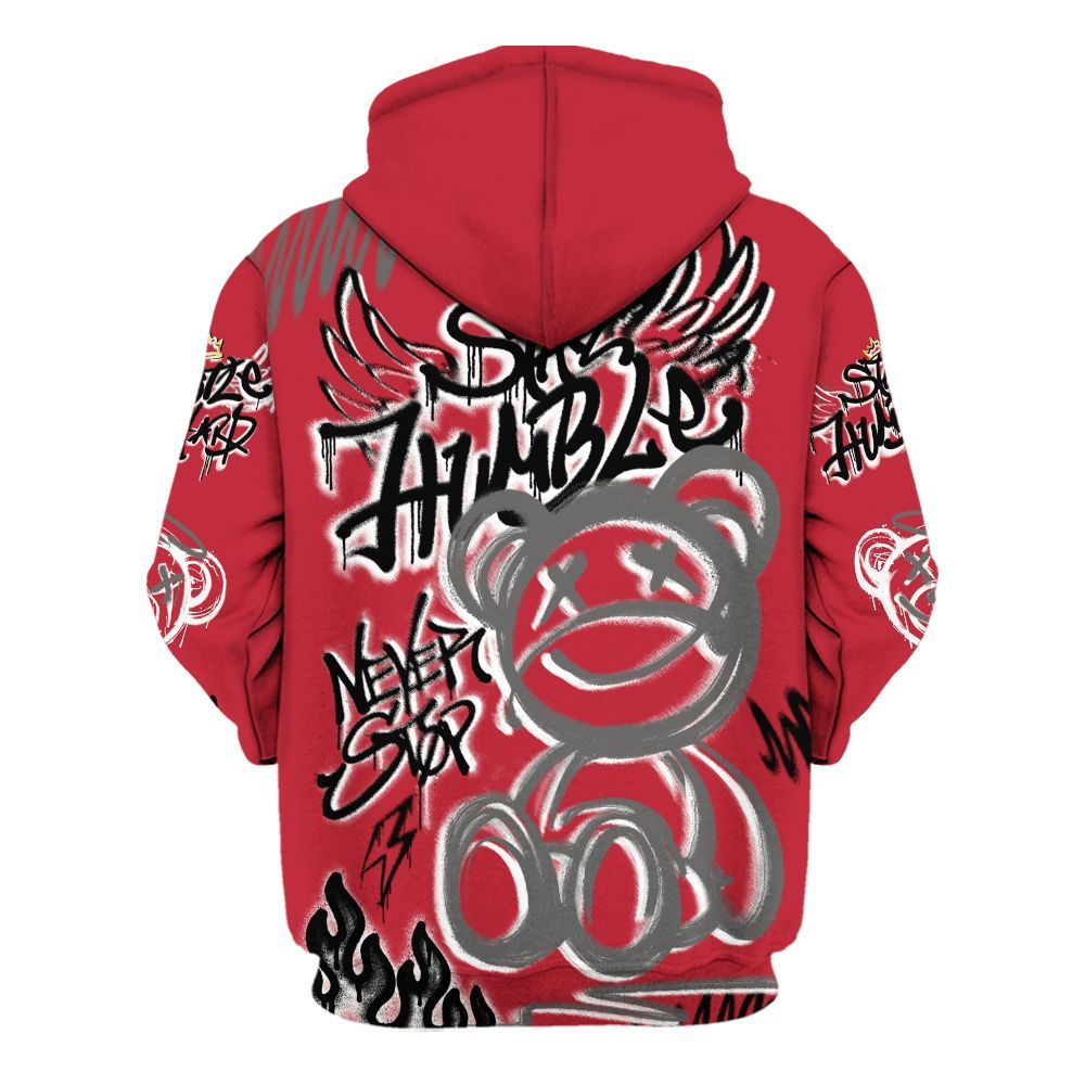 Hoodie To Match Red Flint 13s - Humble Drip Streetwear Graffity All Over Print