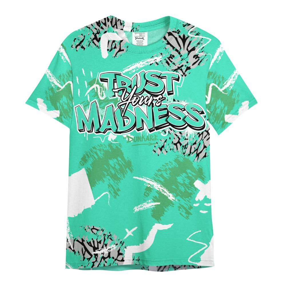 Shirt To Match Black Green Glow 3s - Trust Your Madness Retro Green Glow 3s Outfit All Over Print