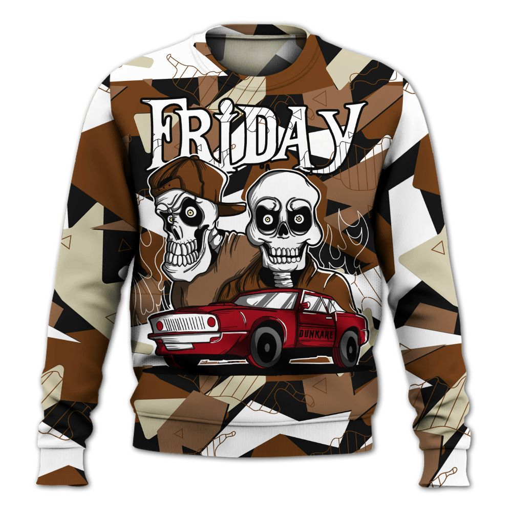Sweatshirt To Match Archaeo Brown 5s - Friday Funny Retro All Over Print