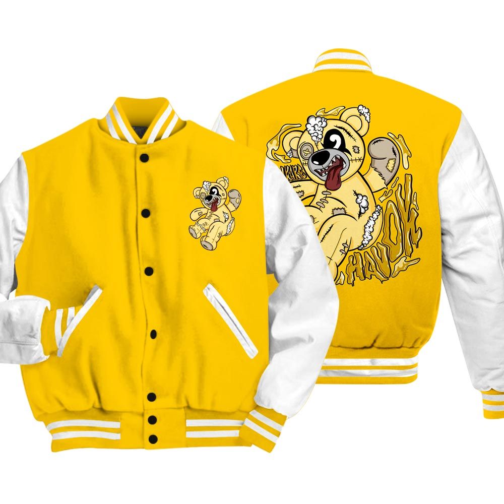 Varsity Jacket To Match Vivid Sulfur 4s Vasity Jacket - Havok Bear Vasity Jacket Unisex