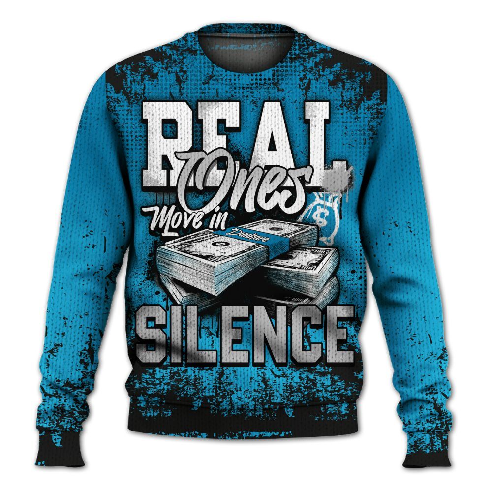 Sweater To Match Black University Blue 2026 14s - Move In Silence Money Street Retro Graphic