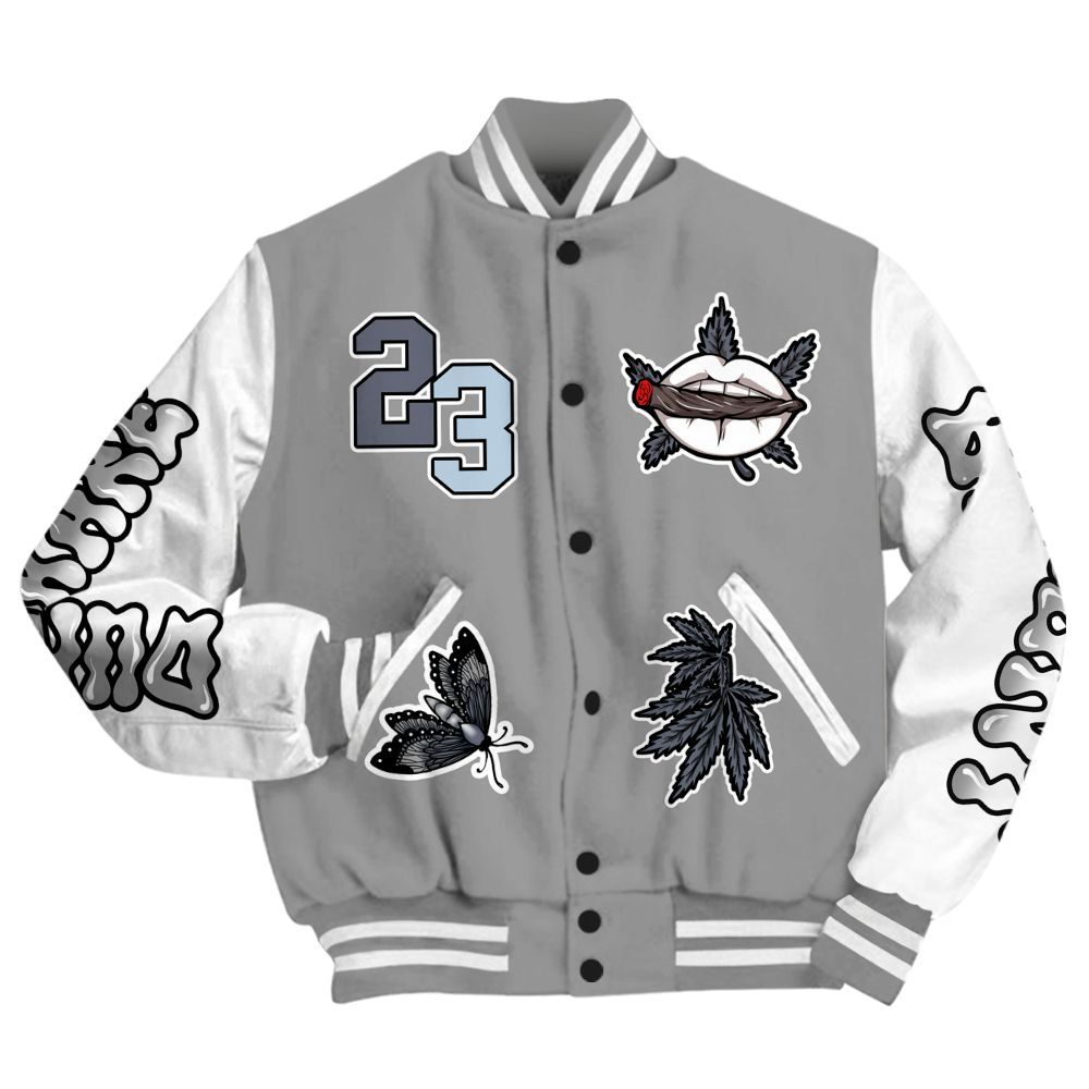 Varsity Jacket To Match Cool Grey 6s - Bluntz Unique All Over Print