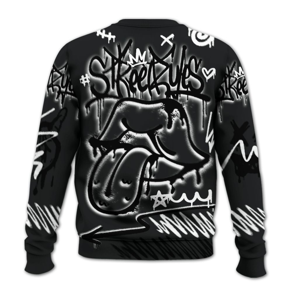 Sweatshirt To Match Low 85 Metallic Black 1s - Break Rules Streetwear All Over Print
