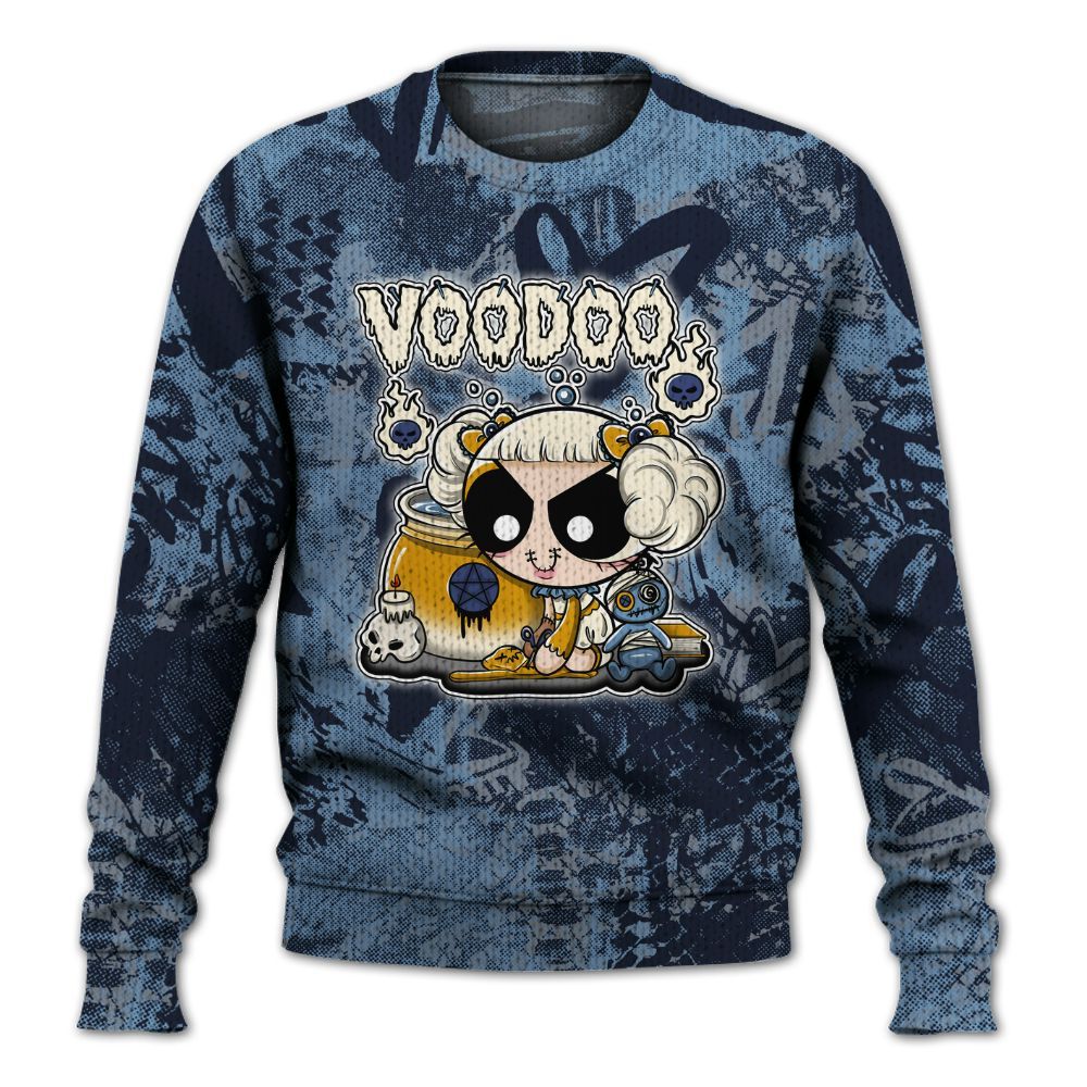 Knitted Sweater To Match High OG First In Flight 1s - Voodooz Heart Grunge