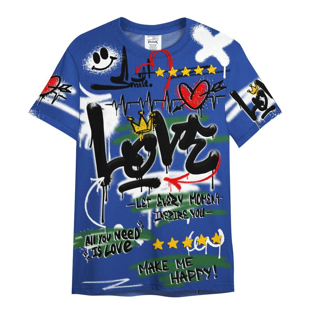Shirt To Match Dunk Low Tennis Classic - Happy Love Beats Graffiti Streetwear All Over Print