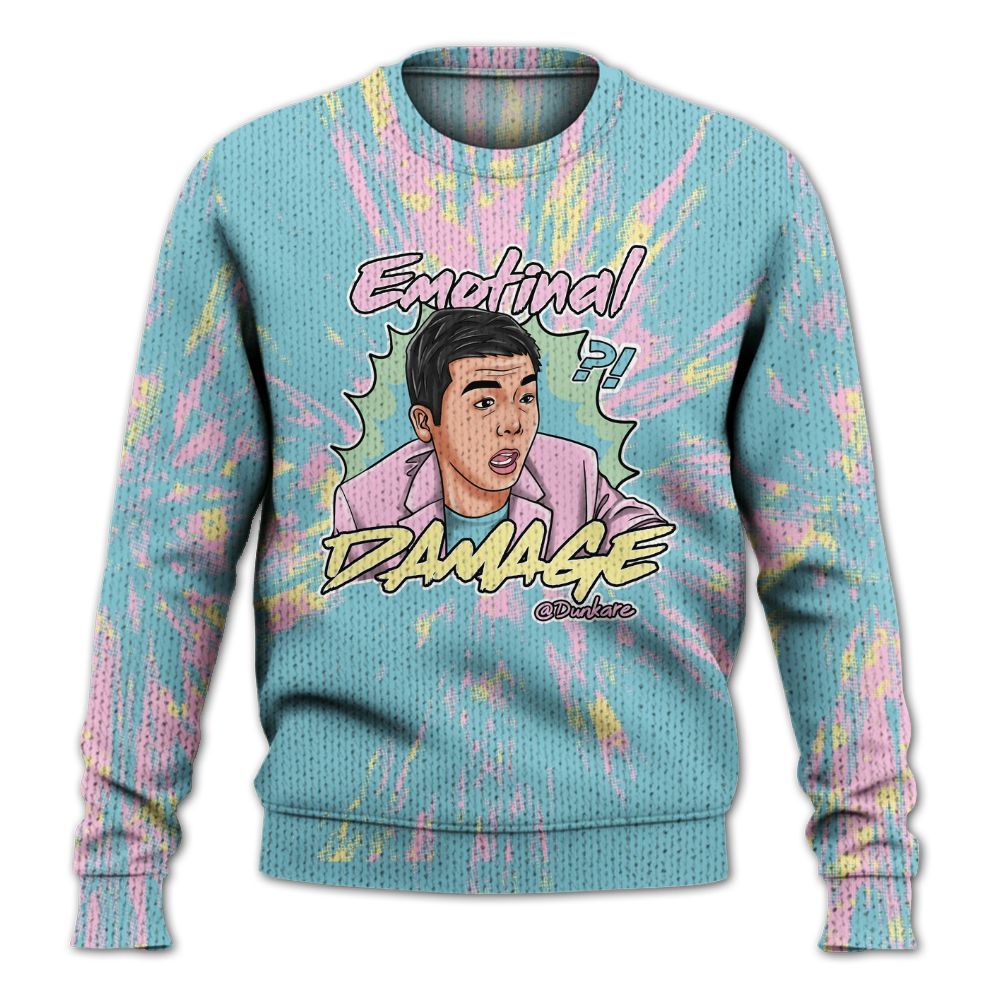 Knitted Sweater To Match SB Dunk Low Visty - Damaged Meme Shirt Unisex Outfit