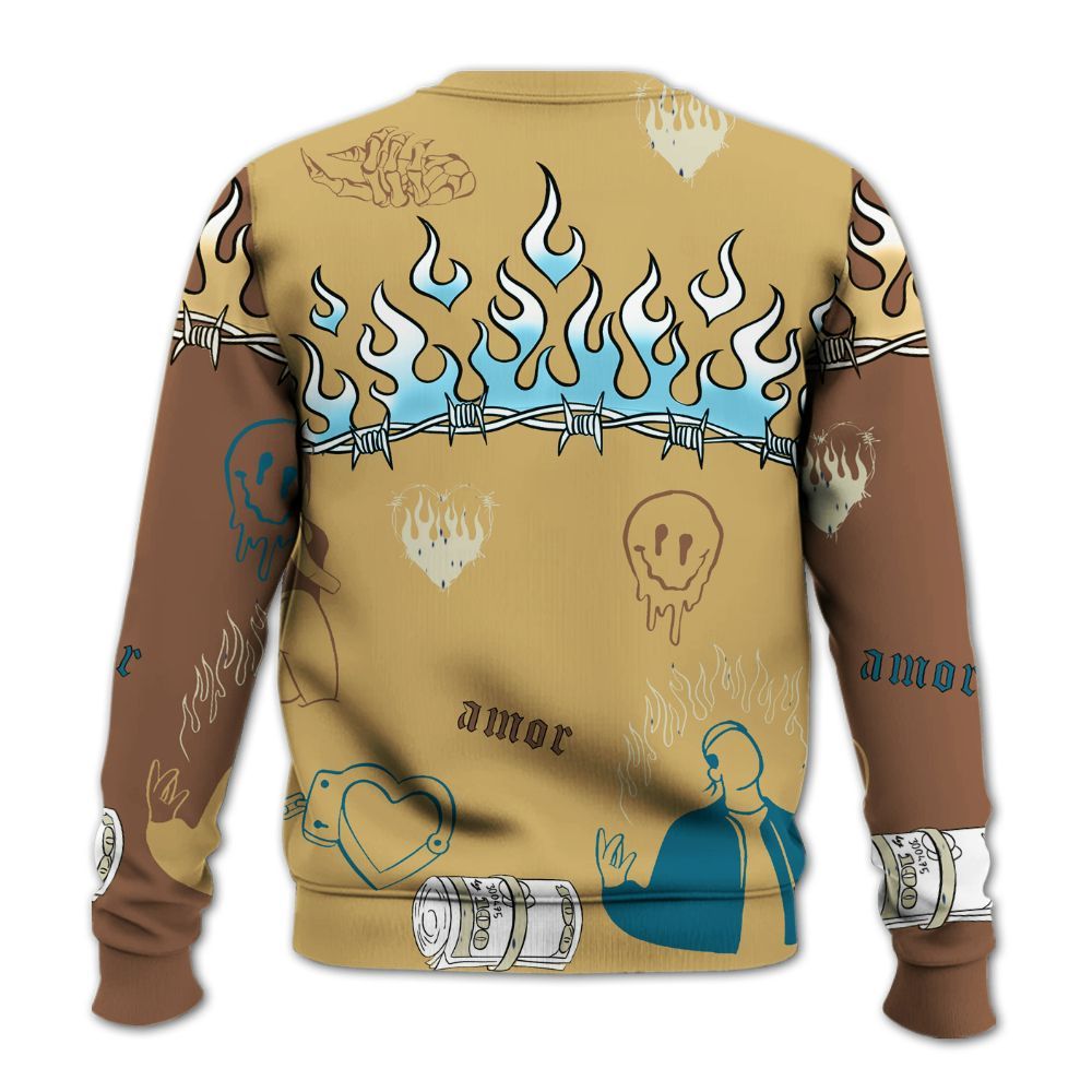 Sweatshirt To Match Retro Cacao Wow 4s - Snake Trust No One All Over Print