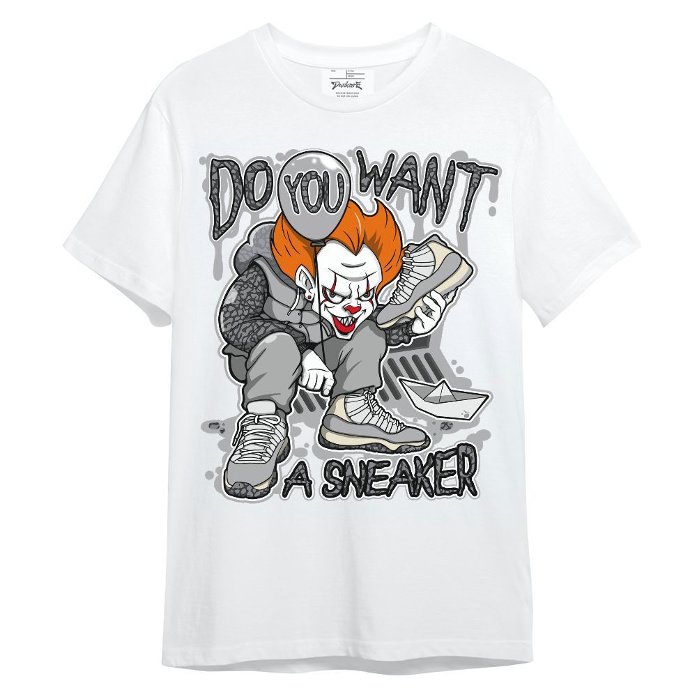 Shirt To Match Cement Grey 3s - Clown Scary Sneakers Halloween Graphic Unisex Shirt
