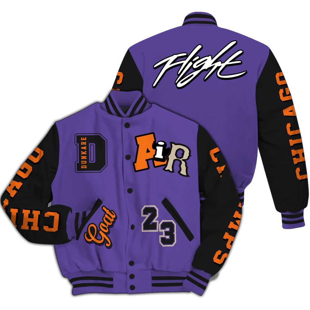Varsity Jacket To Match Air Max Waffle SP Voltage Purple - AIR Number 23 GOAT All Over Print