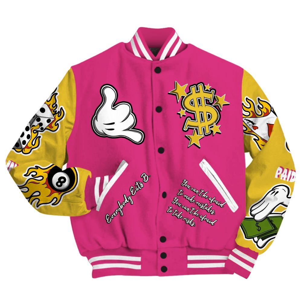 Varsity Jacket To Match Comic 4s - Everybody Paid In Full Graphic All Over Print