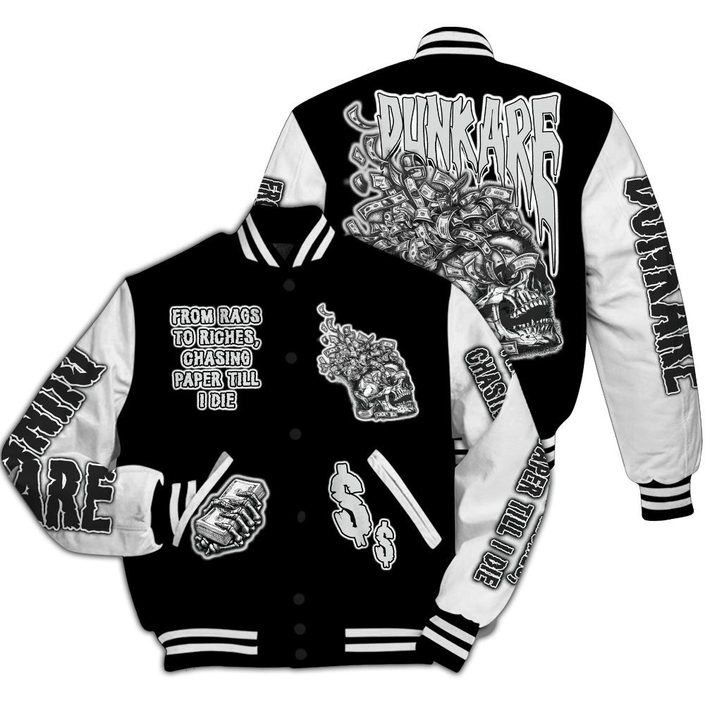 Varsity Jacket To Match Mid Space Jam 1s - From Rags To Riches All Over Print