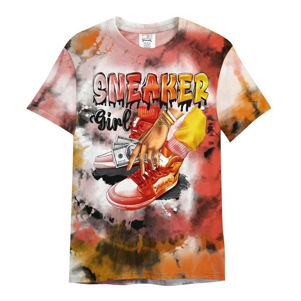 Shirt To Match Dunk High Candy Corn - SNEAKER Girl Money Drip Tie Dye All Over Print