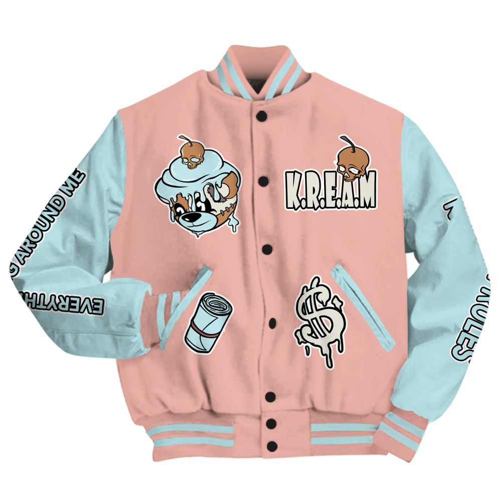 Varsity Jacket To Match Dunk Low Glacier Arctic - Loot Bear All Over Print