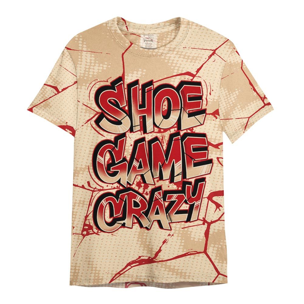 Shirt To Match Dunk Low Strawberry Waffle - Shoe Game Crazy White Graphic Crack Shirt Unisex