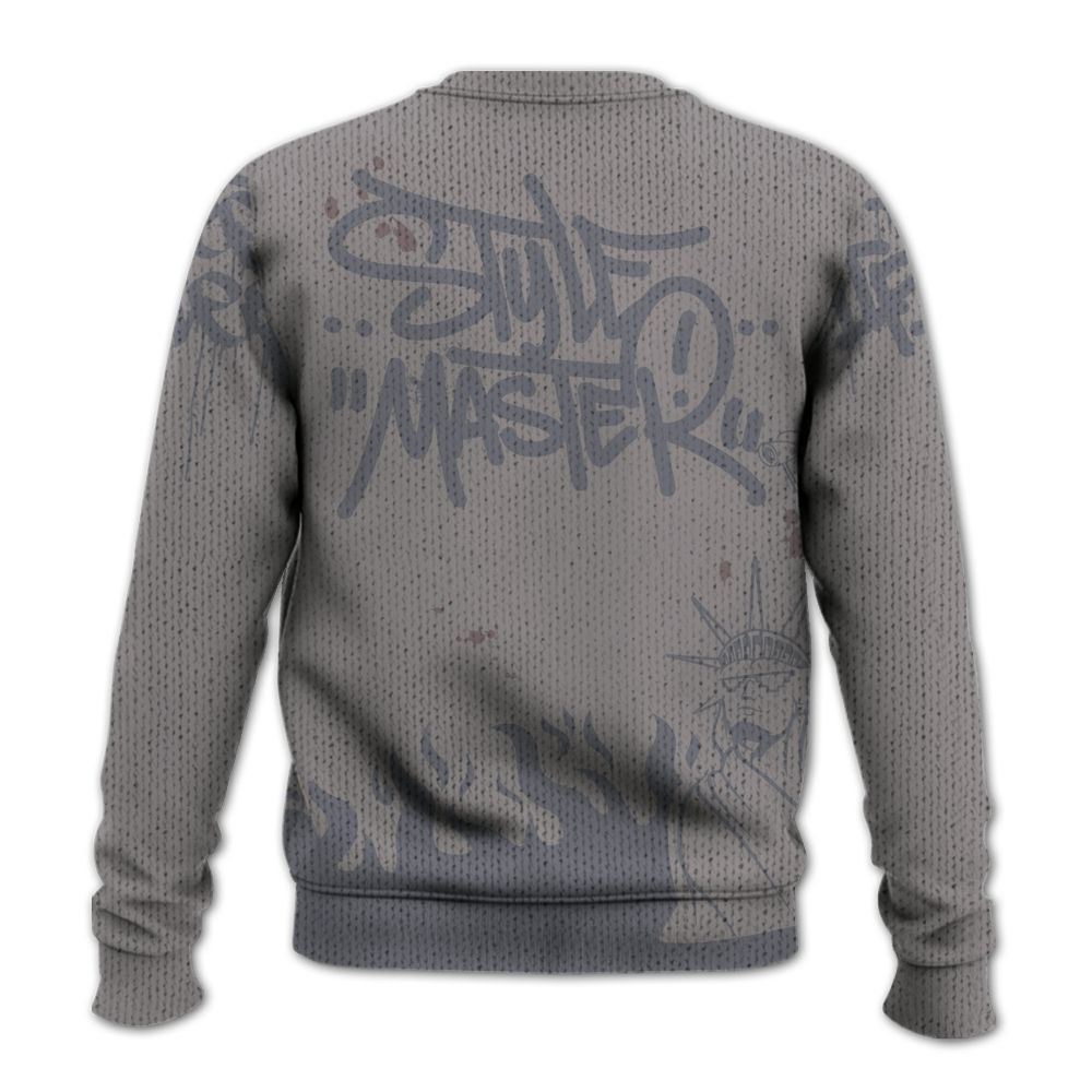 Knitted Sweater To Match Cool Grey 11s - Graphic Fck Around Find Out