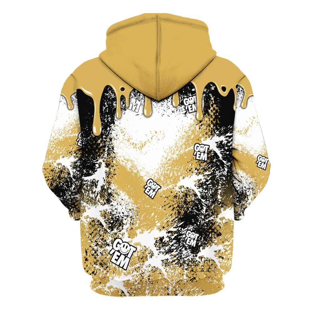 Hoodie To Match Retro Light Ginger 14s - Dripping 23 Drip All Over Print