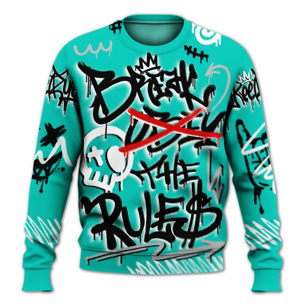 Sweatshirt To Match Air Max 95 Dark Tiffany - Break Rules Streetwear All Over Print
