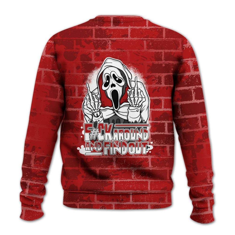 Sweatshirt To Match Red Taxi 12s - F#CK And Find Out Graphic Halloween All Over Print