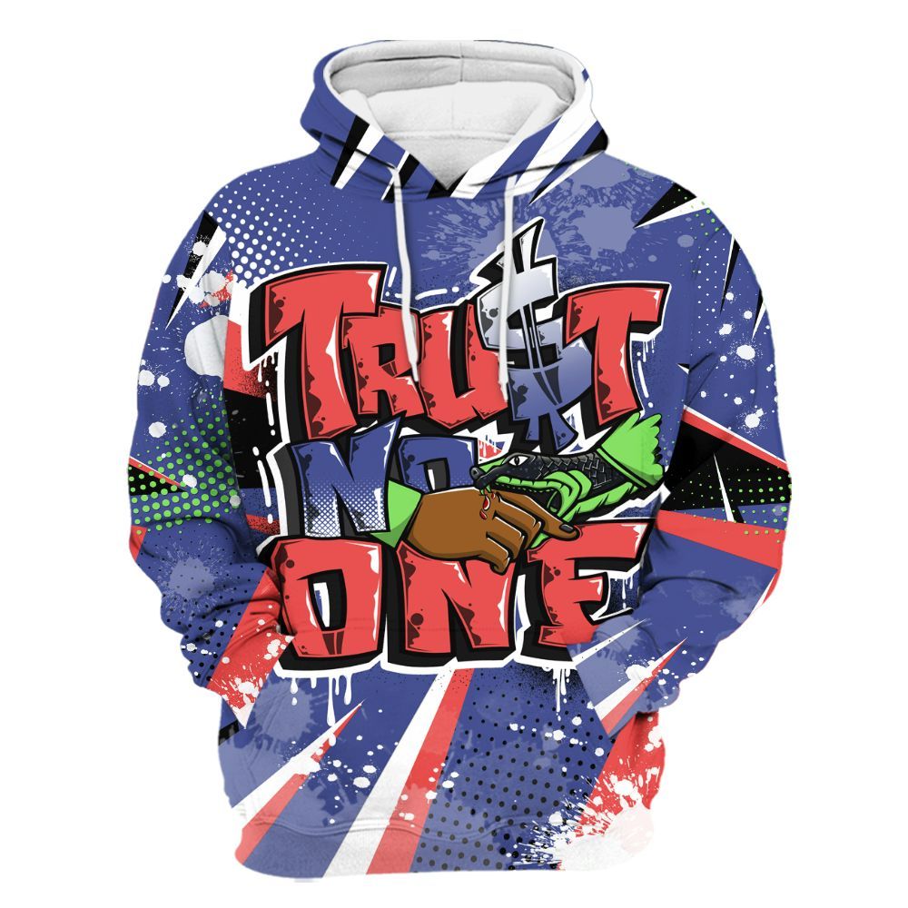 Hoodie To Match KD 4 Nerf - Poly Trust No One Dripping All Over Print