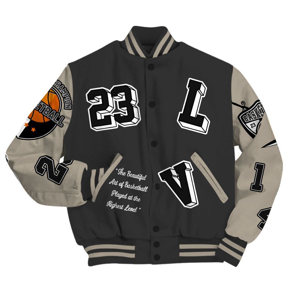 Varsity Jacket To Match RM Light Bone 4s - The GOAT Got Em Streetwear All Over Print