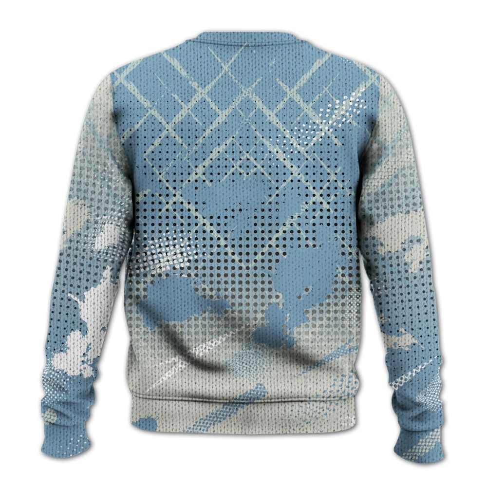 Sweater To Match Denim Worn Blue 2025 4s - Halftone Stand Business Dripping Graphic