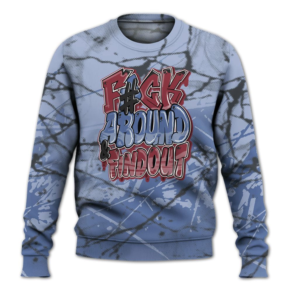 Sweatshirt To Match Black Metallic 5s - F Around Find Out Graphic All Over Print
