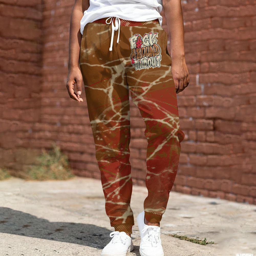 Sweatpant To Match Archaeo Brown 5s - F Around Find Out Graphic Profound All Over Print