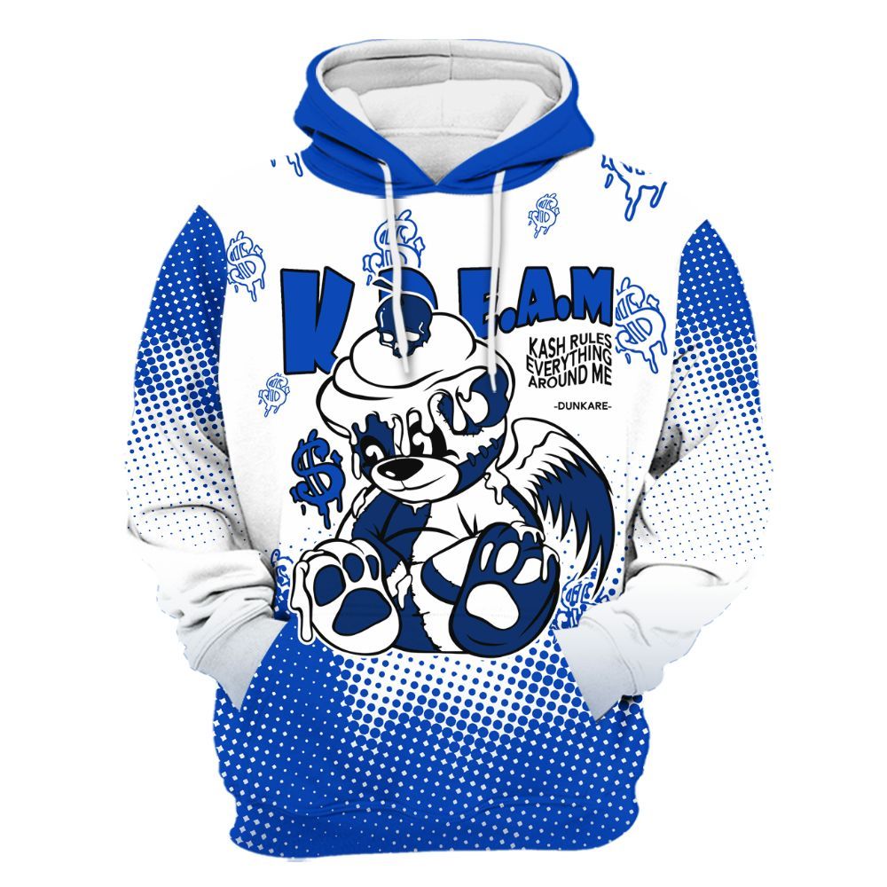 Hoodie To Match Low Game Royal 1s - Loot Bear Unique Drip All Over Print