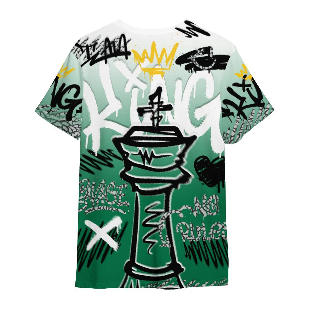 Shirt To Match Pine Green 3s - Street King Chess Streetwear All Over Print