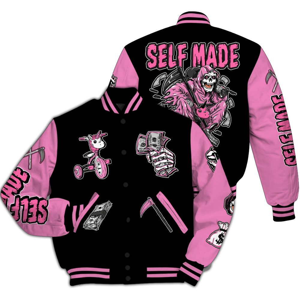 Varsity Jacket To Match Untouchable And Moments Black - Self Make Skeleton All Over Print