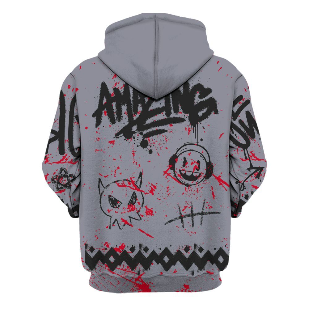 Hoodie To Match Retro Black Flint 13s - Friday Sneaker Crayon All Over Print