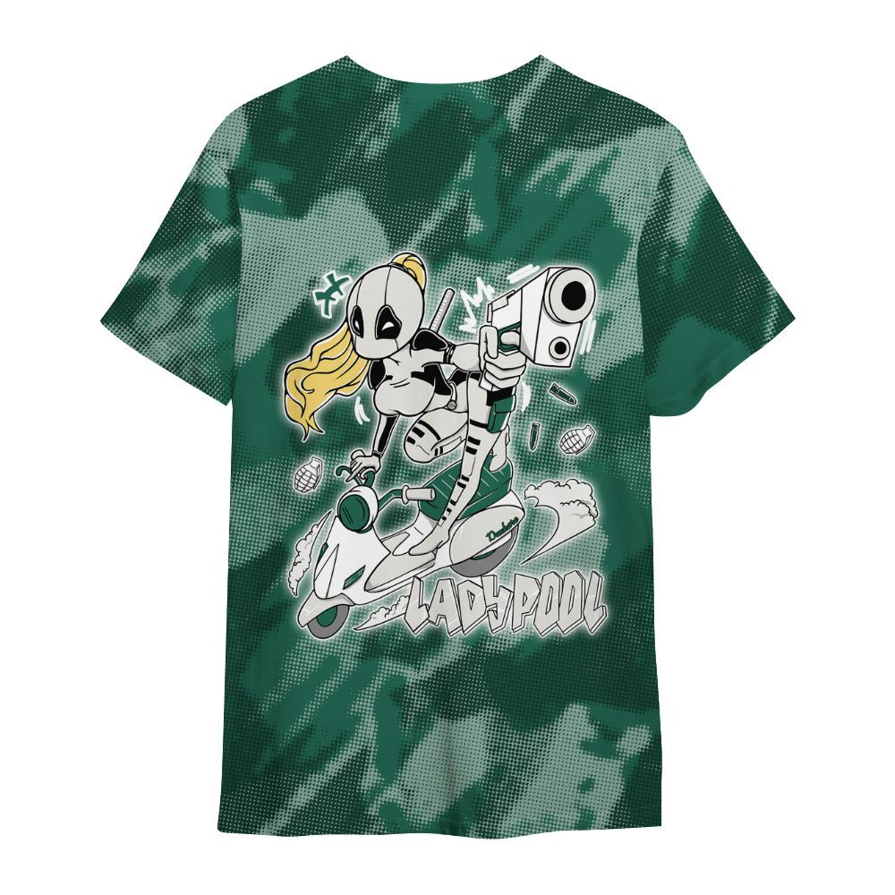 Shirt To Match Oxidized Green 4s - Lady Pool Cartoon Abstract Halftone All Over Print