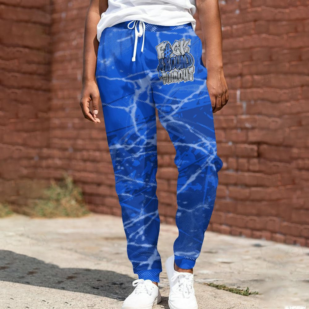 Sweatpant To Match Air Foamposite One Royal - F Around Find Out Graphic Profound All Over Print