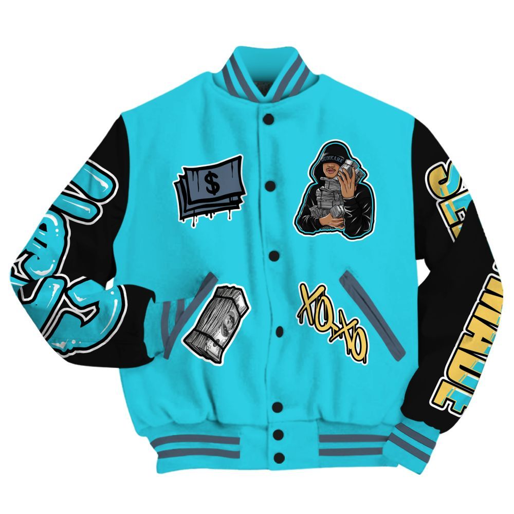 Varsity Jacket To Match Retro Gamma Blue 11s - Selfmade Unique All Over Print