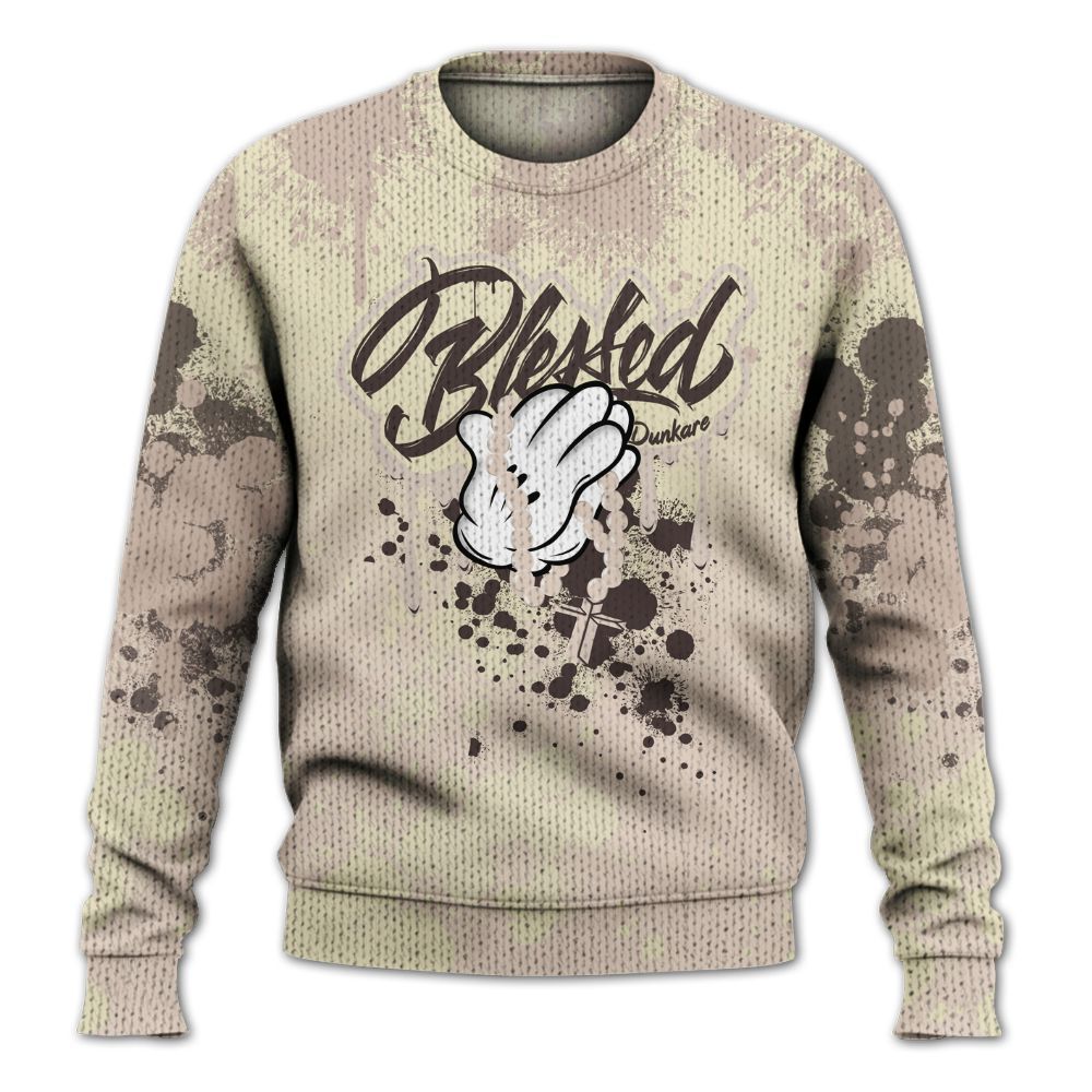 Knitted Sweater To Match A Ma Maniere X Fossil Stone 4s - God Blessed Ink Drip