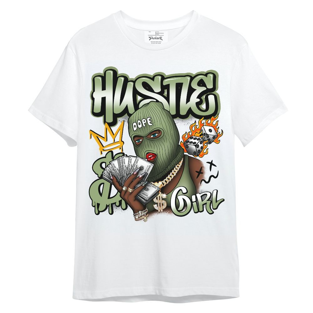 Shirt To Match Oil Green 4s - Money Hustles Girl Streetwear Unisex Shirt